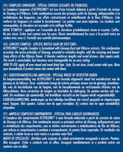 Complexe longueurs Ampoules fortifiantes 4x10 ML - Activilong - Image 4