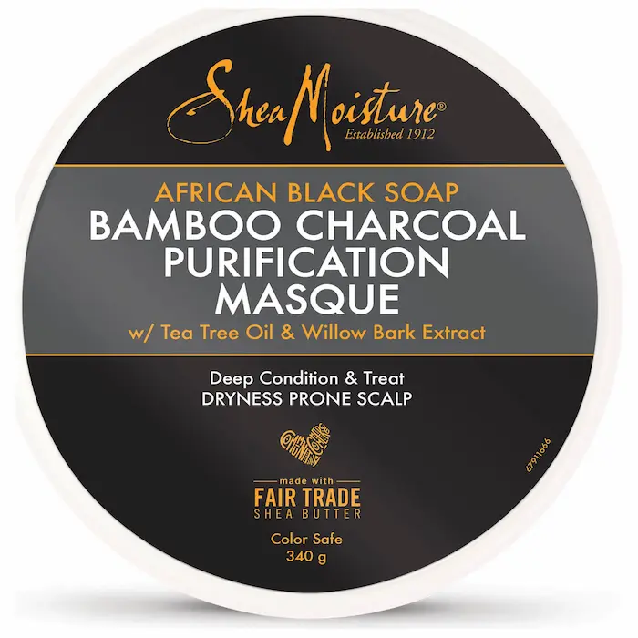 Masque Purifiant Black Soap Bamboo Charcoal - Shea Moisture - Image 3