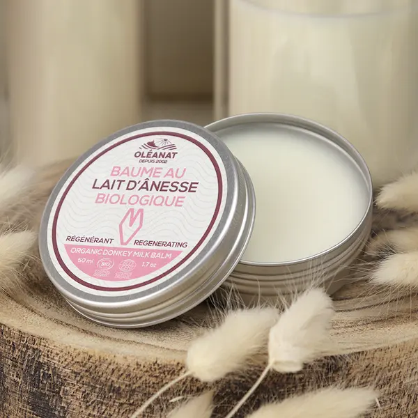 Baume Soin Visage Bio au Lait d'Ânesse - Oléanat - Image 3