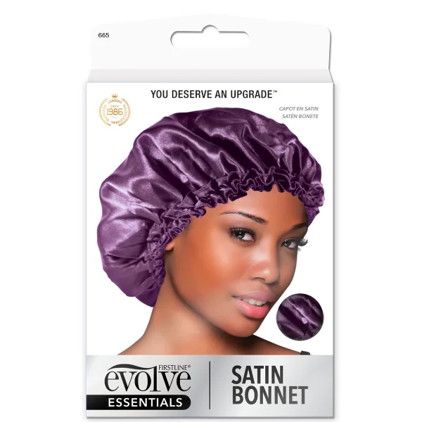 Bonnet de Nuit Satin Chrome avec Elastique - Evolve - Image 3