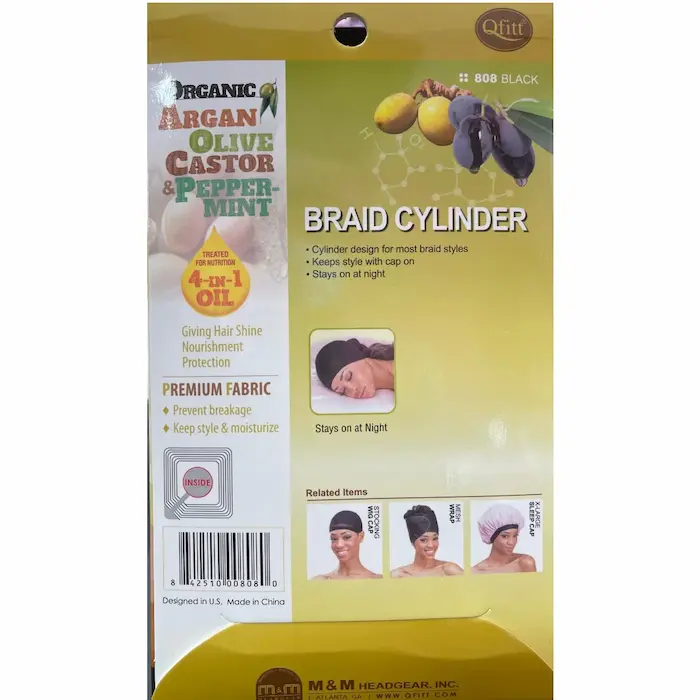 Bonnet pour Tresses et Locks Olive & Karité - Qfitt - Image 2