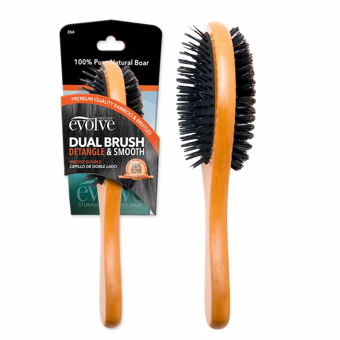 Brosse Double Face Poils de Sanglier - Evolve