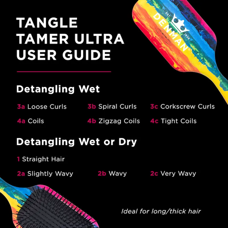 Brosse Démêlante D90L Tangle Tamer Ultra - Denman - Image 5