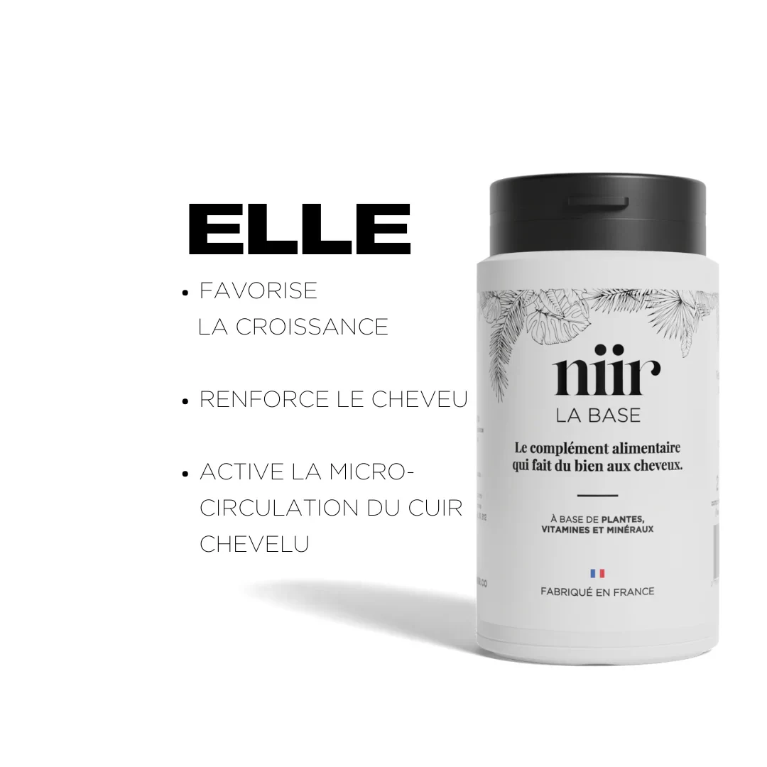 Complément Alimentaire Cheveux La Base Cure de 3 mois - NIIR - Image 2