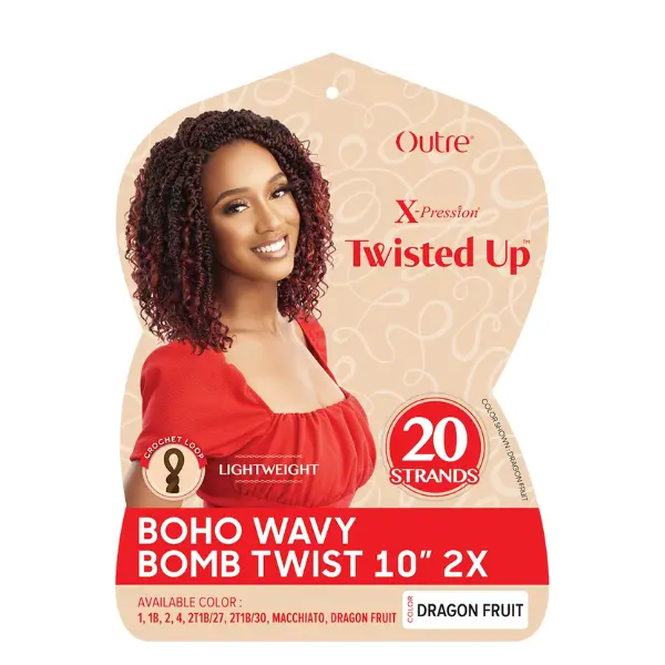 Crochet Braids Boho Wavy Bomb Twist X-Pression 2X - Outré - Image 3