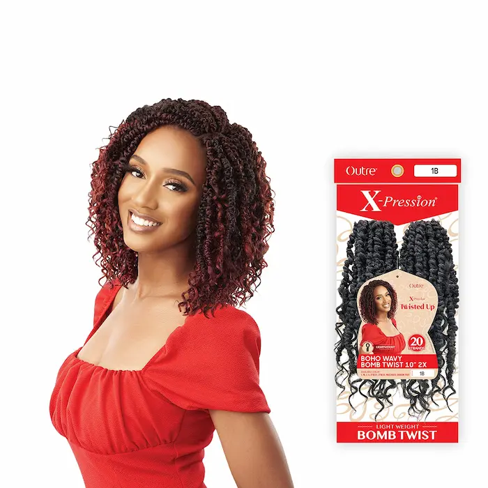 Crochet Braids Boho Wavy Bomb Twist X-Pression 2X - Outré - Image 4