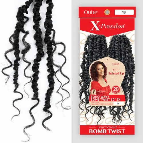 Crochet Braids Boho Wavy Bomb Twist X-Pression 2X - Outré - Image 5