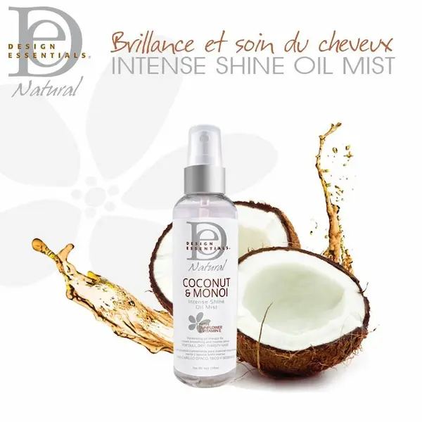 INTENSE SHINE OIL MIST Huile Spray Brillance - Design Essentials Coconut & Monoï - Image 4