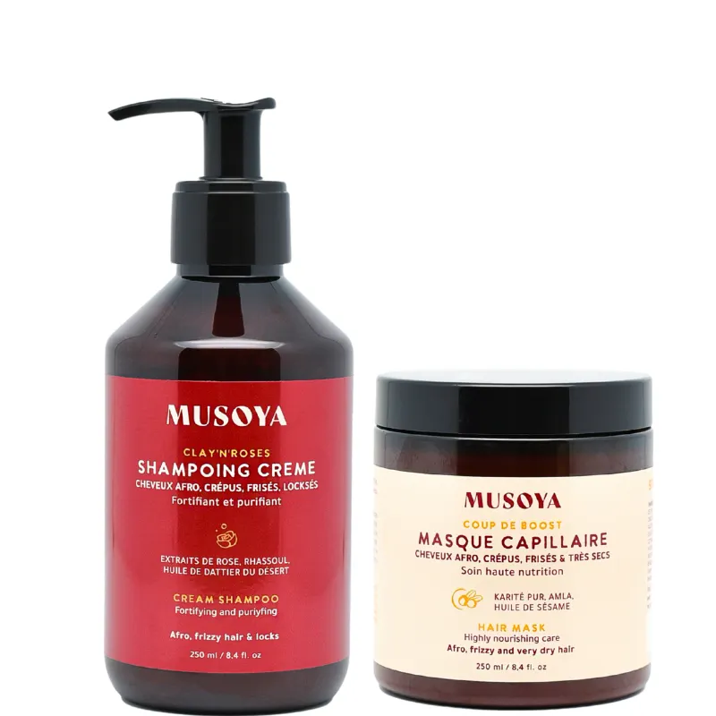 Duo Détox Purifiant au Rhassoul Cheveux Fins - Musoya