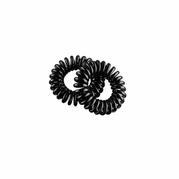 Lot de 2 Élastiques Cheveux à Spirale Noir - Image 2