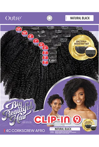 Extensions CLIP-IN 4C Corkscrew Afro 9PCS - Outré - Image 6