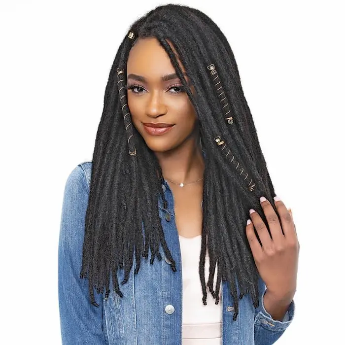 Dreadlocks Extensions Naturelles Loc N Roll Braid 14 pouces - Janet Collection - Image 5