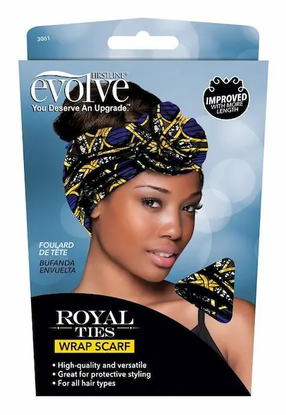 Foulard de tête Wrap Cheveux Imprimé Bleu - Evolve - Image 3