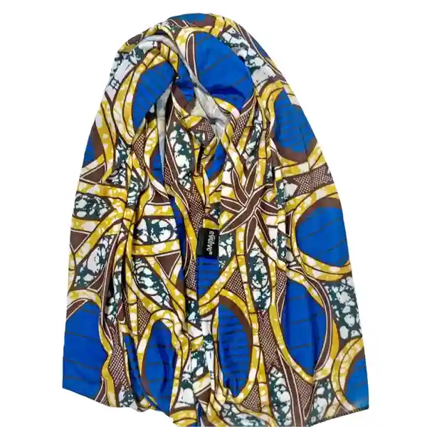 Foulard de tête Wrap Cheveux Imprimé Bleu - Evolve - Image 4