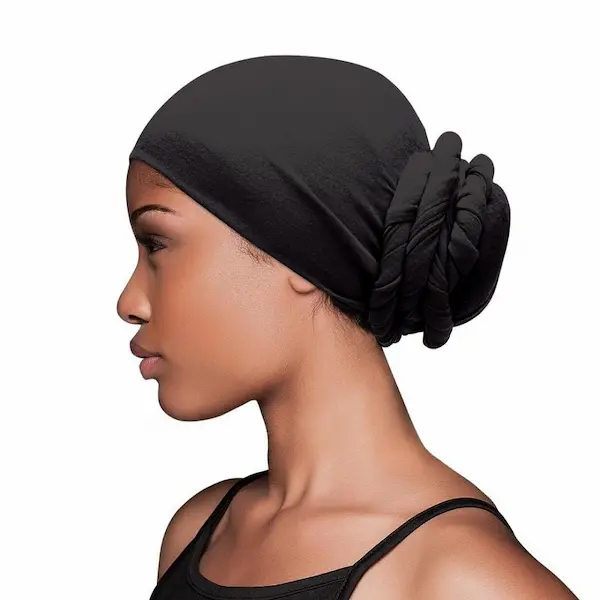 Foulard de tête Wrap Cheveux Noir - Evolve - Image 3