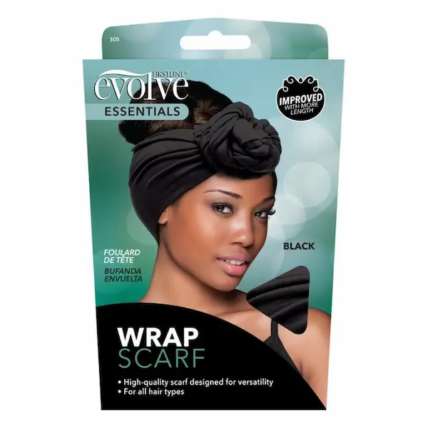 Foulard de tête Wrap Cheveux Noir - Evolve - Image 4