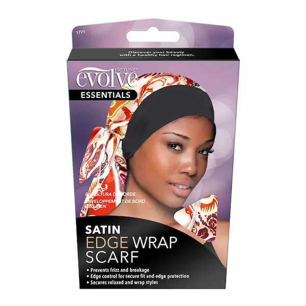 Foulard Satin Cheveux Edge Wrap Scarf Moroccan - Evolve - Image 2