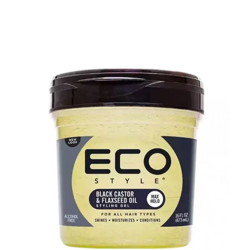 Gel Eco Style Black Castor Oil Styling Gel 473 ml