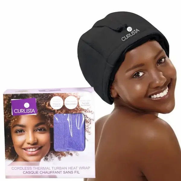 Casque chauffant sans fil - Bonnet de soin capillaire - Curlista