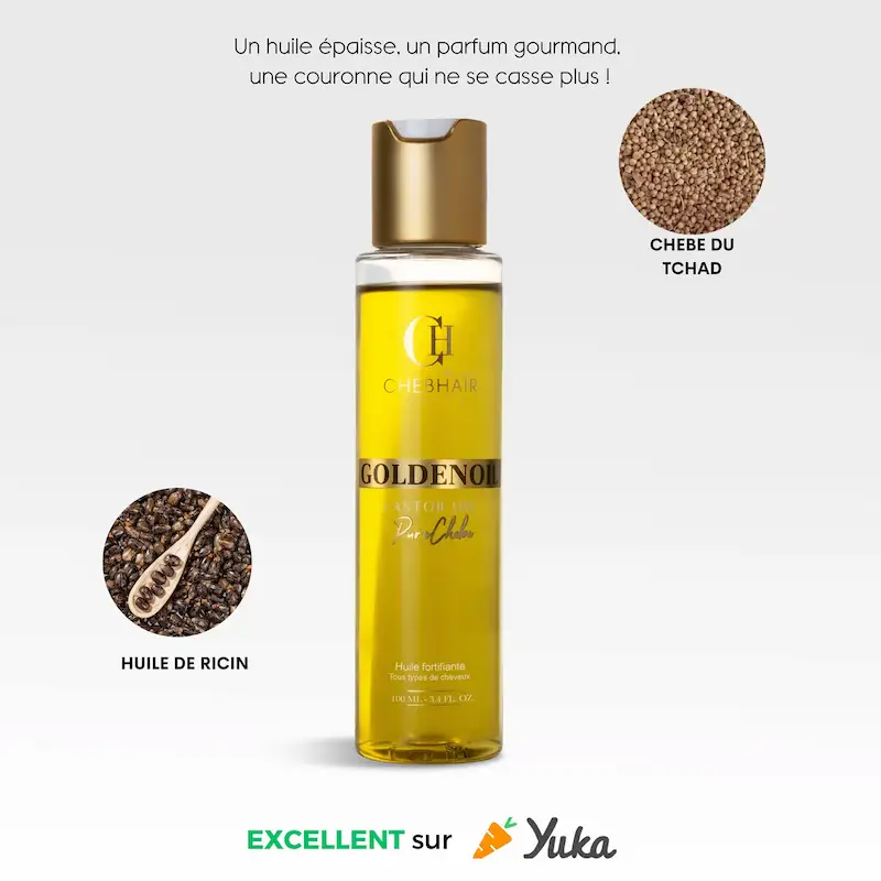 Huile Fortifiante Chebe Ricin GoldenOil - Chebhair - Image 2