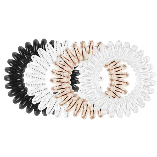 Elastiques à Spirales ORIGINAL Clear Black Metallic Lot de 8 - Invisibobble - Image 2