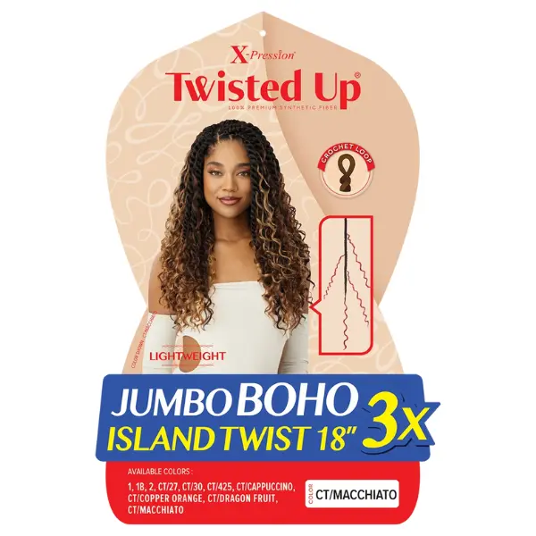 Mèches pour Crochets Braids Jumbo Island Twist 18" 3X - Outré - Image 3