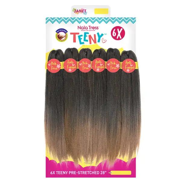 6X Mèches Pre-Stretched Teeny Braid 28" - Janet Collection - Image 5