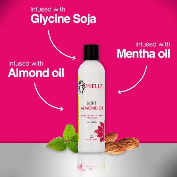 Huile Soin Cheveux Cuir Chevelu Mint Almond Oil - Mielle - Image 3