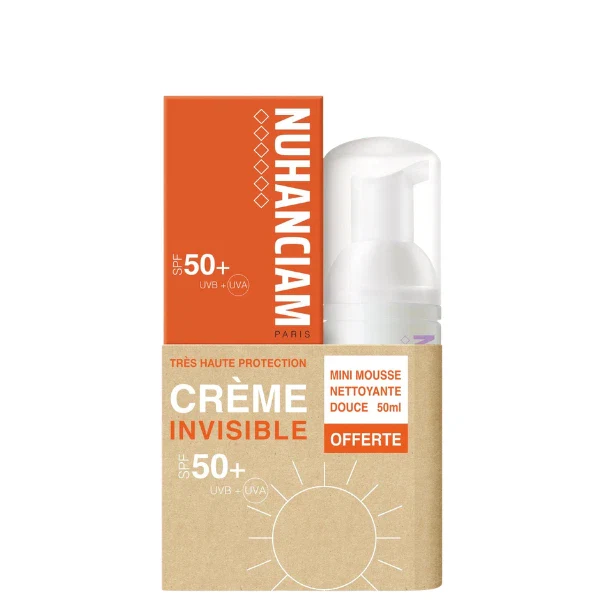 Crème Solaire SPF 50+ et Mini Mousse OFFERTE - Nuhanciam