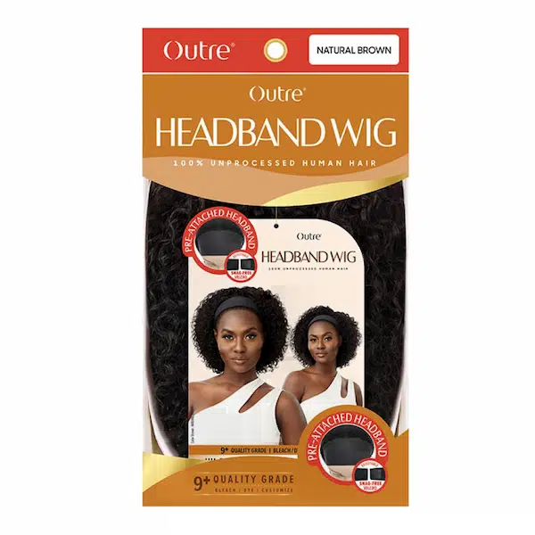 Perruque Bandeau Cheveux Naturels Boho Jerry - Outré - Image 4