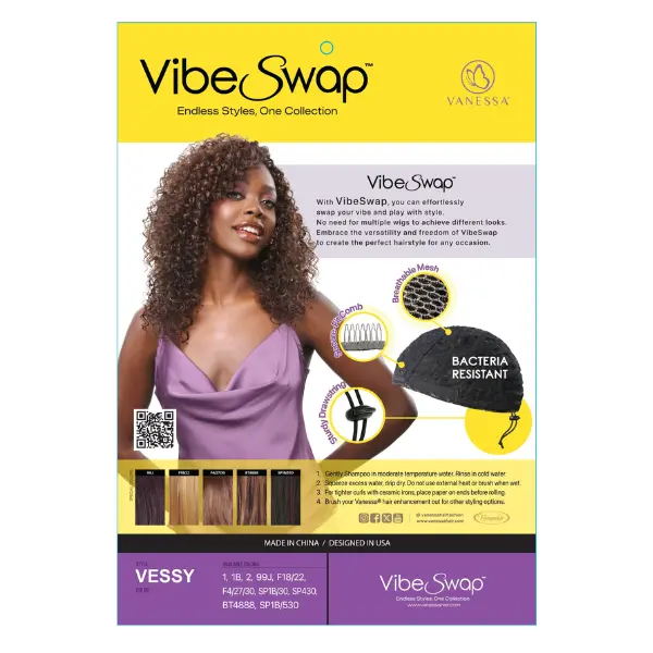 Perruque Curly Frisée Vessy Vibe Swipe - Vanessa - Image 5