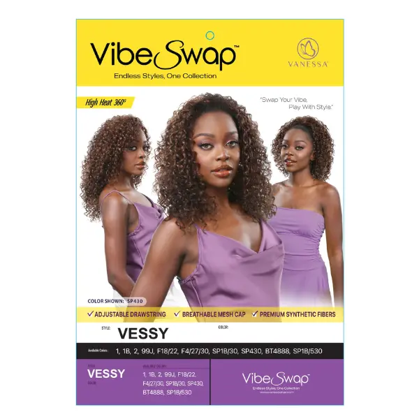Perruque Curly Frisée Vessy Vibe Swipe - Vanessa - Image 6