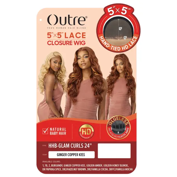 Perruque Closure 5X5 Bouclée Glam Curls 24" - Outre - Image 6