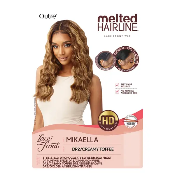 Perruque Lace Front Ondulée Caramel Mikaella - Outré - Image 2