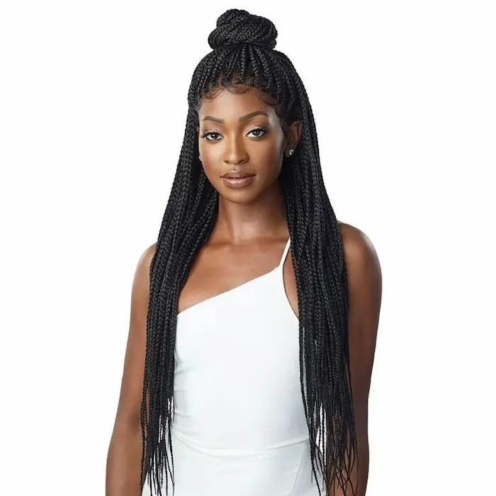 Perruque Lace Frontal Wig Tressée Knotless Square Part Braids - Outré - Image 2