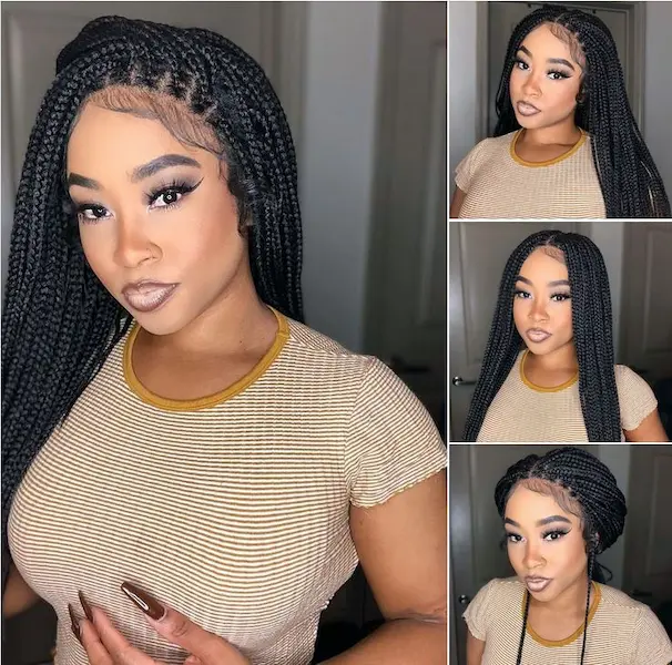 Perruque Lace Wig Tressée 13X4 Knotless Square Part Braids - Outré - Image 5
