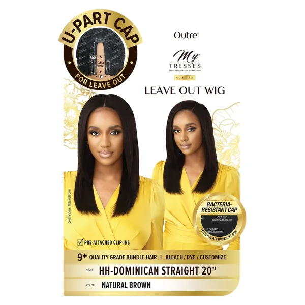 Perruque U-Part Naturelle Dominican Straight 20" - Outré - Image 5