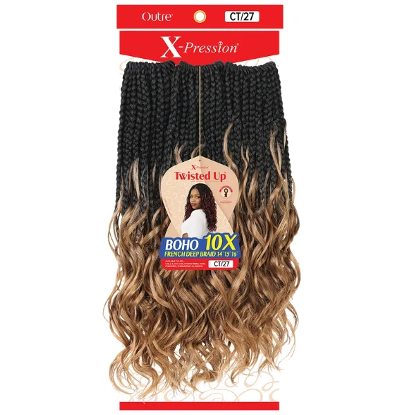 Crochet Braids Boho French Braids 10X 16" X-Pression Twisted Up - Outré - Image 2