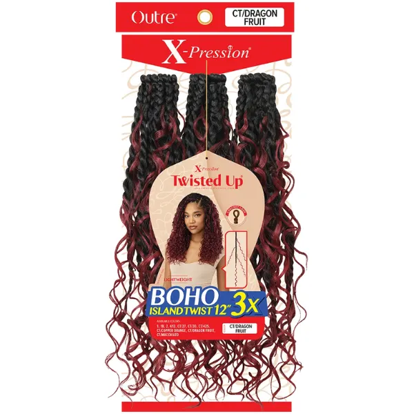 Crochet Braids Boho Island Twist 3X 12" X-Pression Twisted Up - Outré - Image 2
