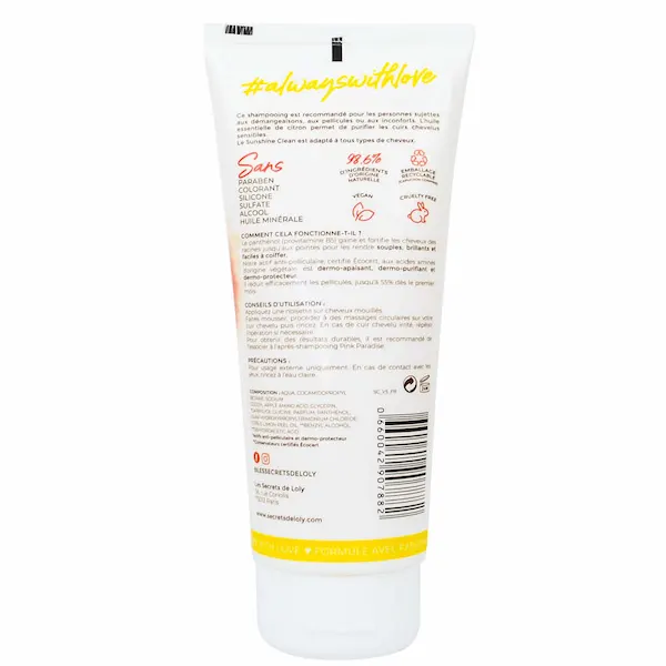 Shampoing Sunshine Clean Cuir Chevelu Sensible - Les Secrets de Loly - Image 6