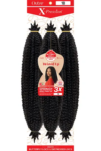 Mèches X-Pression Twisted Up Springy Afro Twist 24 Pouces 3X - Outré - Image 4