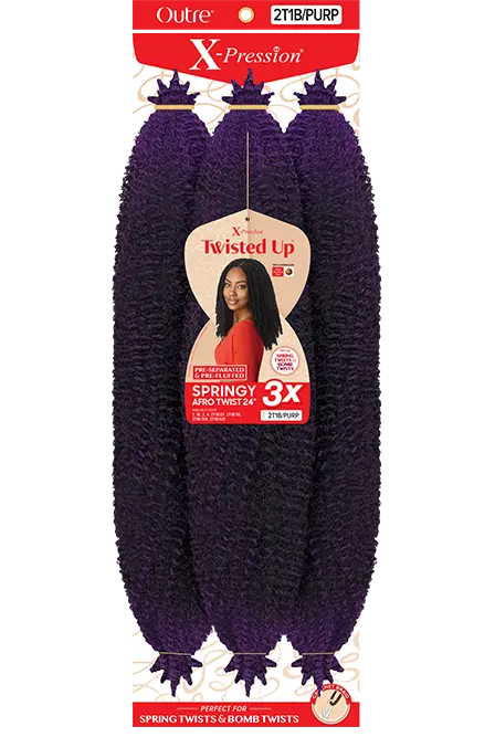 Mèches X-Pression Twisted Up Springy Afro Twist 24 Pouces 3X - Outré - Image 6