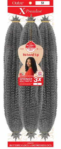 Mèches X-Pression Twisted Up Springy Afro Twist 24 Pouces 3X - Outré - Image 8
