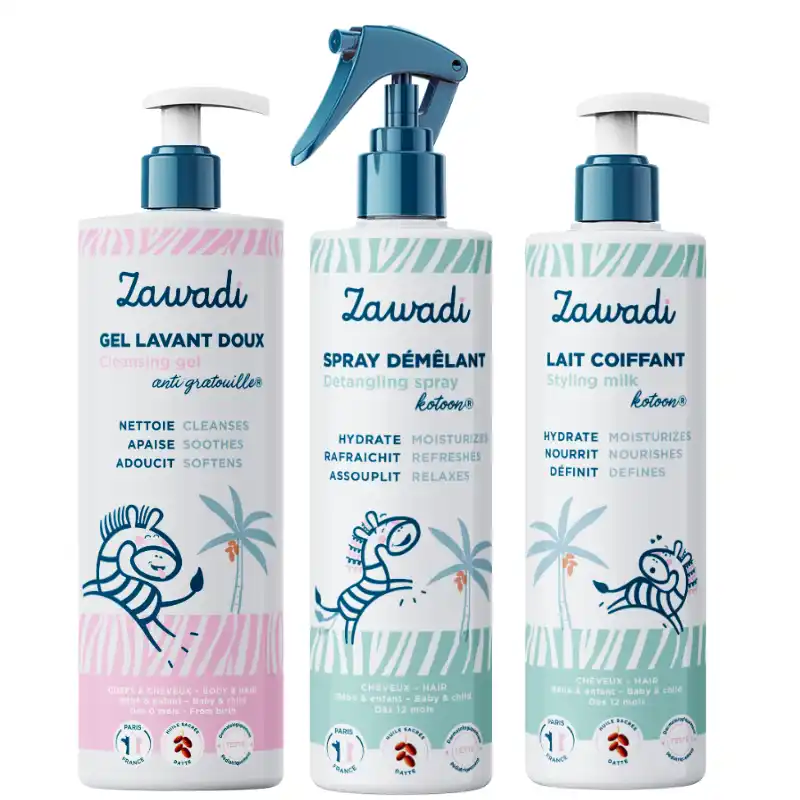 Routine Shampoing et Soins Cheveux Enfant dès 1 an - Zawadi